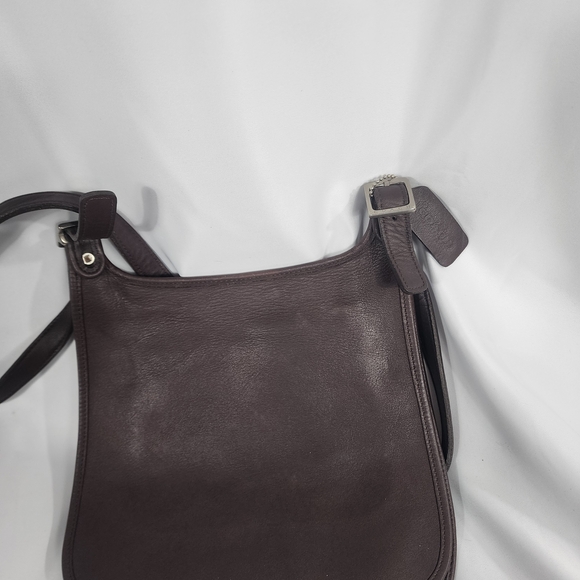 Coach Dark Brown Leather Crossbody Bag - Picture 2 of 8